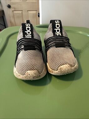 adidas Kids Knit Slip-On Sneakers - Black & Cream